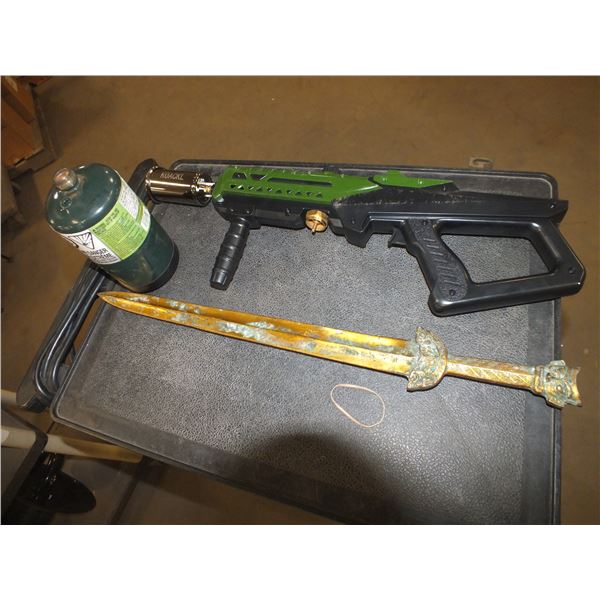 Flamethrower & Metal Sword