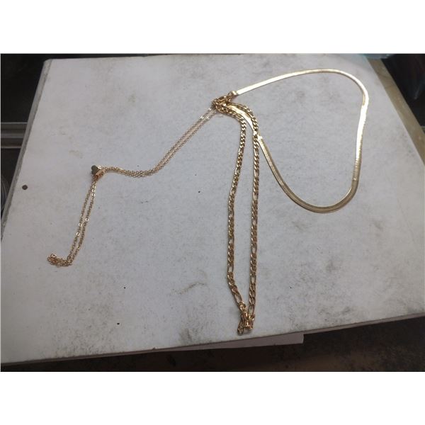 3 Gold colored Chains