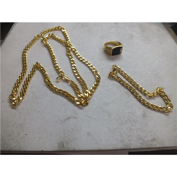 Gold Colored Chain / Bracelet / Ring
