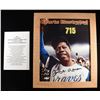Image 1 : HANK AARON SIGNED 8X10 PHOTO IN FRAME W/COA