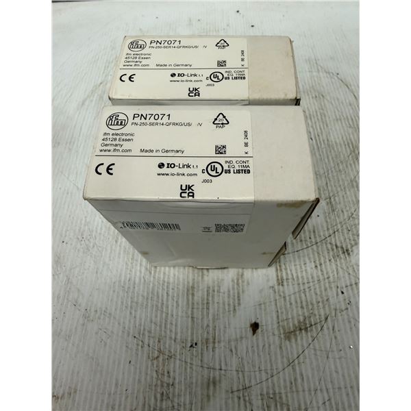 (2) Ifm #PN7071 / #PN-250-SER14-QFRKG/US/  / V