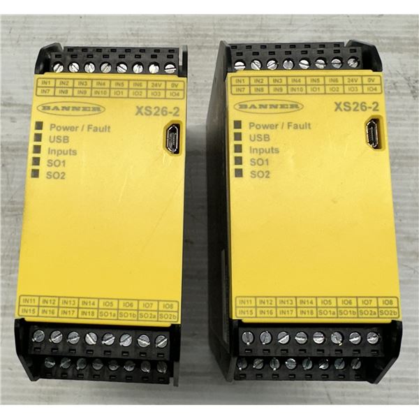 (2) Banner #85061 / XS26-2 Safety Controllers