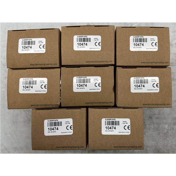 Lot of (8) Banner #CL50GRYAPQ Industrial Column Indicators