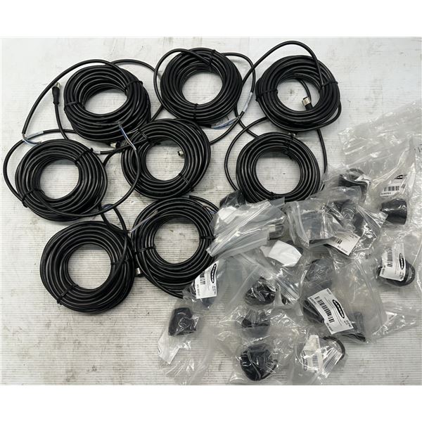 Lot of Banner Cables & Mounting Base Adaptors