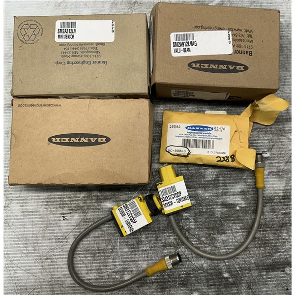 Lot of (6) Misc. Banner Sensors