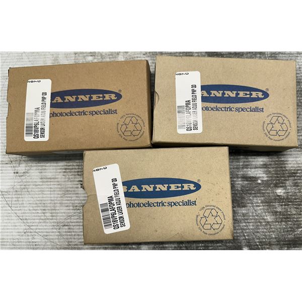 (3) Banner #QS18VP6LAF0PMA Sensors