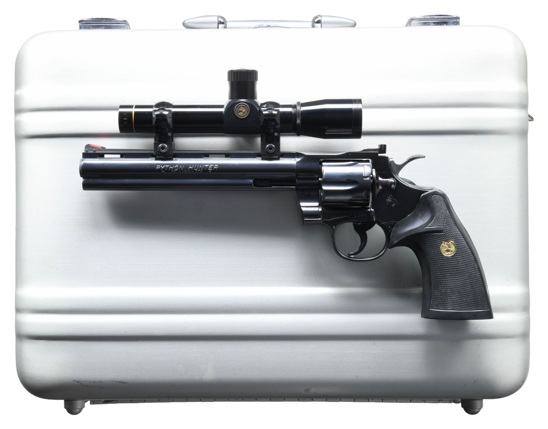 COLT PYTHON HUNTER SCOPED DA REVOLVER SET.