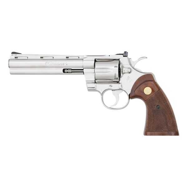 COLT NICKELED PYTHON DA REVOLVER.