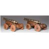 Image 2 : GROUP OF TWO MUZZLELOADING BRASS SIGNAL CANNONS ON