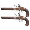 Image 2 : CASED PAIR OF REVOLUTIONARY WAR ERA HORSE PISTOLS,