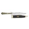 Image 1 : VERY FINE AMERICAN PATRIOTIC ETCHED BOWIE KNIFE.