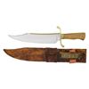 Image 2 : MASSIVE CUSTOM BOWIE KNIFE & SHEATH BY JAMES R.