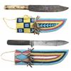 Image 1 : PAIR OF KNIVES IN NATIVE AMERICAN STYLE BEADED