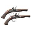 Image 2 : VERY FINE CASED PAIR OF DOUBLE BARREL FLINTLOCK