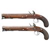 Image 2 : CASED PAIR OF H.W. MORTIMER FLINTLOCK HOLSTER