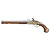 Image 2 : GOOD GERMANIC FLINTLOCK HOLSTER PISTOL WITH BRASS