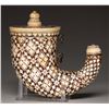 Image 1 : IVORY MOUNTED INDIAN "BARUTDAN" POWDER FLASK,