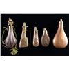 Image 2 : FIVE UNUSUAL POWDER FLASKS.