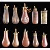 Image 2 : TEN DIFFERENT PISTOL FLASKS.