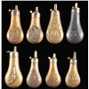 Image 2 : 8 PISTOL POWDER FLASKS.