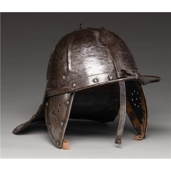 NORTHERN EUROPEAN 1650 LOBSTER TAIL HELMET.