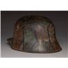 Image 2 : WWI GERMAN M17 STEEL HELMET W/ FIELD APPLIED CAMO.