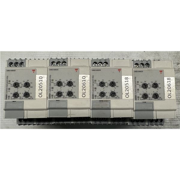 (4) Carlo Gavazzi #DWB01CM4810A 3 Phase Load Guard Relays