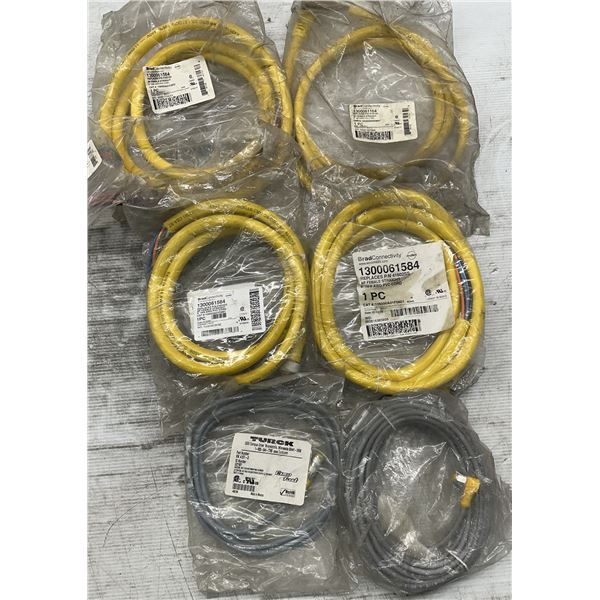 Lot of (6) Brad Connectivity & Turck Cables