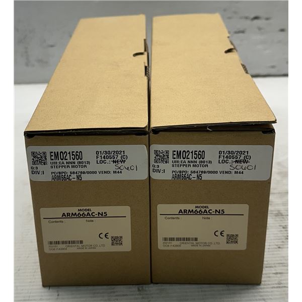 (2) Oriental Motor #ARM66AC-N5 Stepping Motors