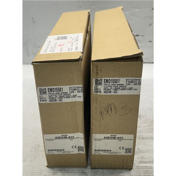 (2) Oriental Motor #ASD24B-ACC Motor Drivers