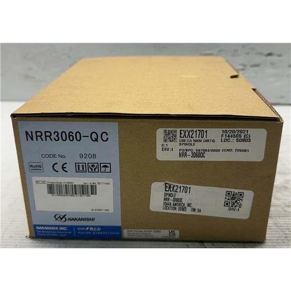 Nakanishi #NRR3060-QC Manual Tool Changing Electric Spindle
