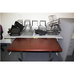 2 Office Tables & Paper Organizers