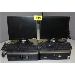 2 Complete Dell Optiplex Desk Top Computer