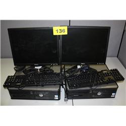 2 Complete Dell Optiplex Desk Top Computer