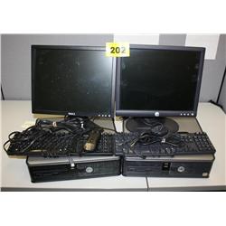 Set of 2 Complete Dell Optiplex Desktop Computers