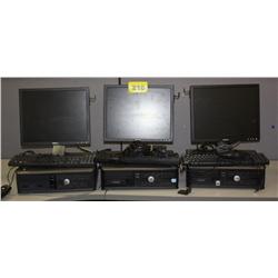 Set of 3 Dell Optiplex Desktop Computers
