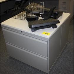 2--2 Drawer Lateral Filing Cabinets includes items on top