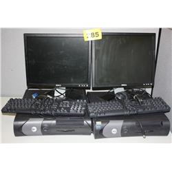 Lot of 2 Dell Optiplex Desk Top Computer