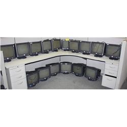 Lot of 16 -  Dell 15 CRT Monitors" Top and bottom
