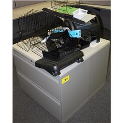 2--2 Drawer Lateral Filing Cabinet includes items on top