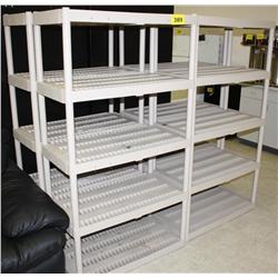 Lot Of 4 Plastic Storage Shelves