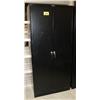Image 1 : Large Black Metal 2 Door Cabinet Choice