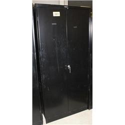 Large Black Metal 2 Door Cabinet