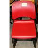 Image 1 : Lot of 11 Red Plastic Stackable Chairs