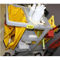 Janitor Cart w/ Misc Cleaning Supplies