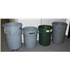 Image 1 : Lot of 4 Large Garbage Cans