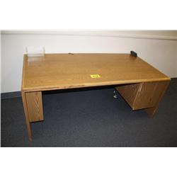 2 Drawer Wood Desk
