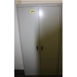 Tan 2 Door Metal Cabinet