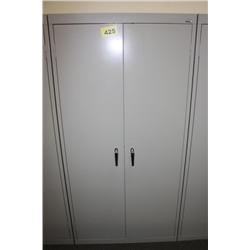 Tan 2 Door Metal Cabinet