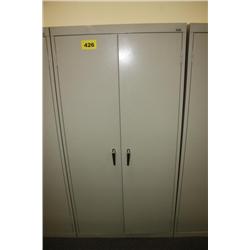 Tan 2 Door Metal Cabinet